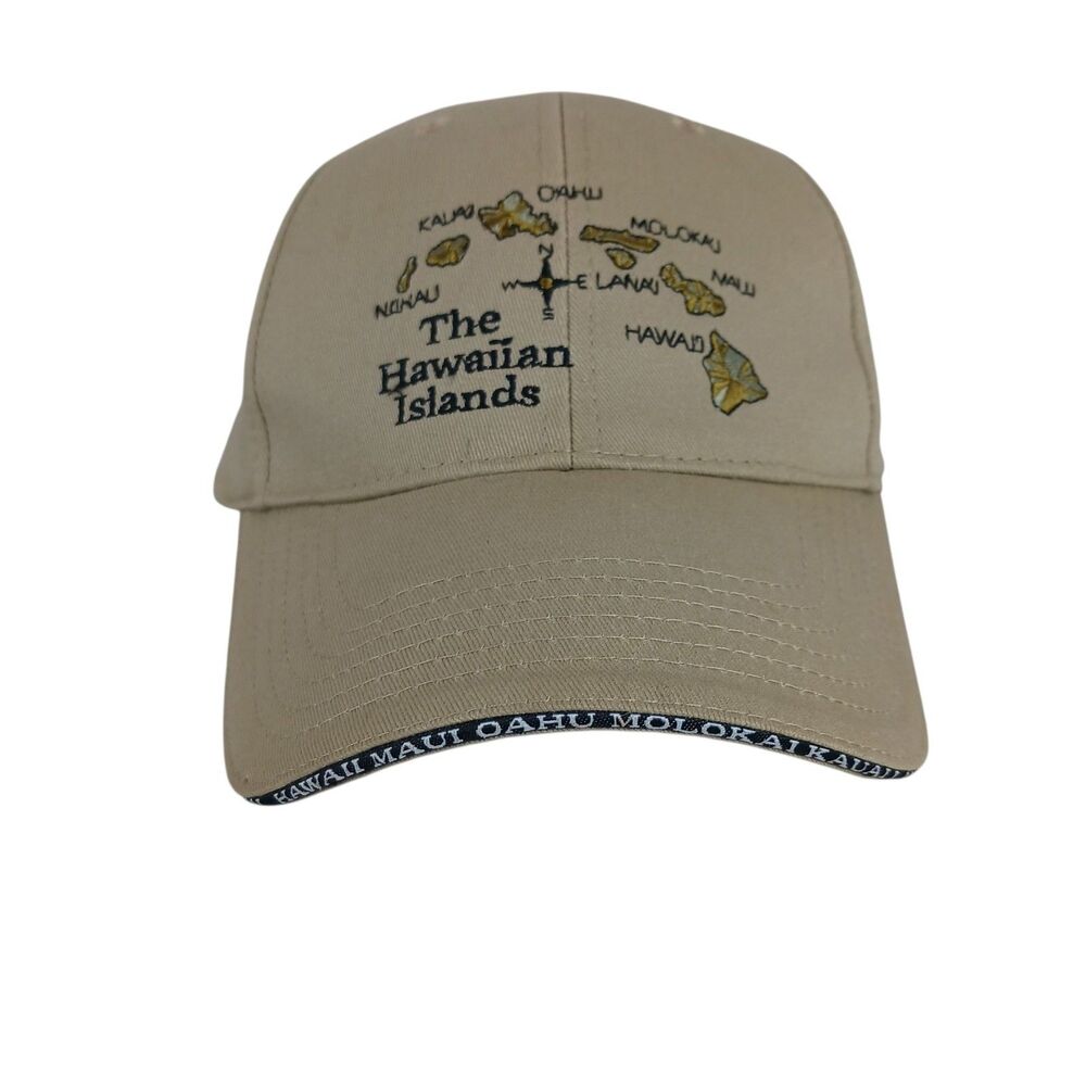 Surfwear Hawaiian Classics Hat Map Of Islands Snapback New Tan Hawaii